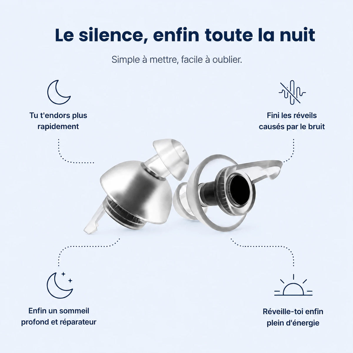 Bouchons d'oreille réutilisables - Biendormir