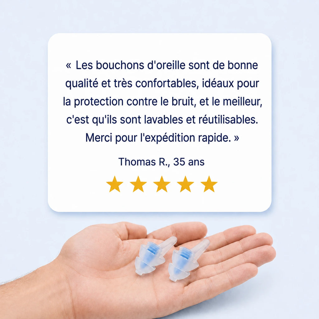Bouchons d'oreille réutilisables - Biendormir