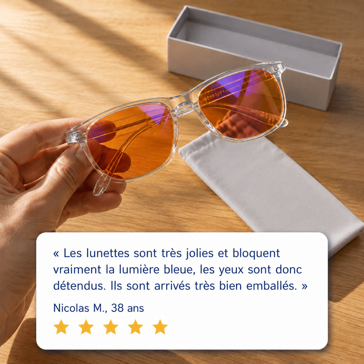 Lunettes anti-lumière bleue - Biendormir