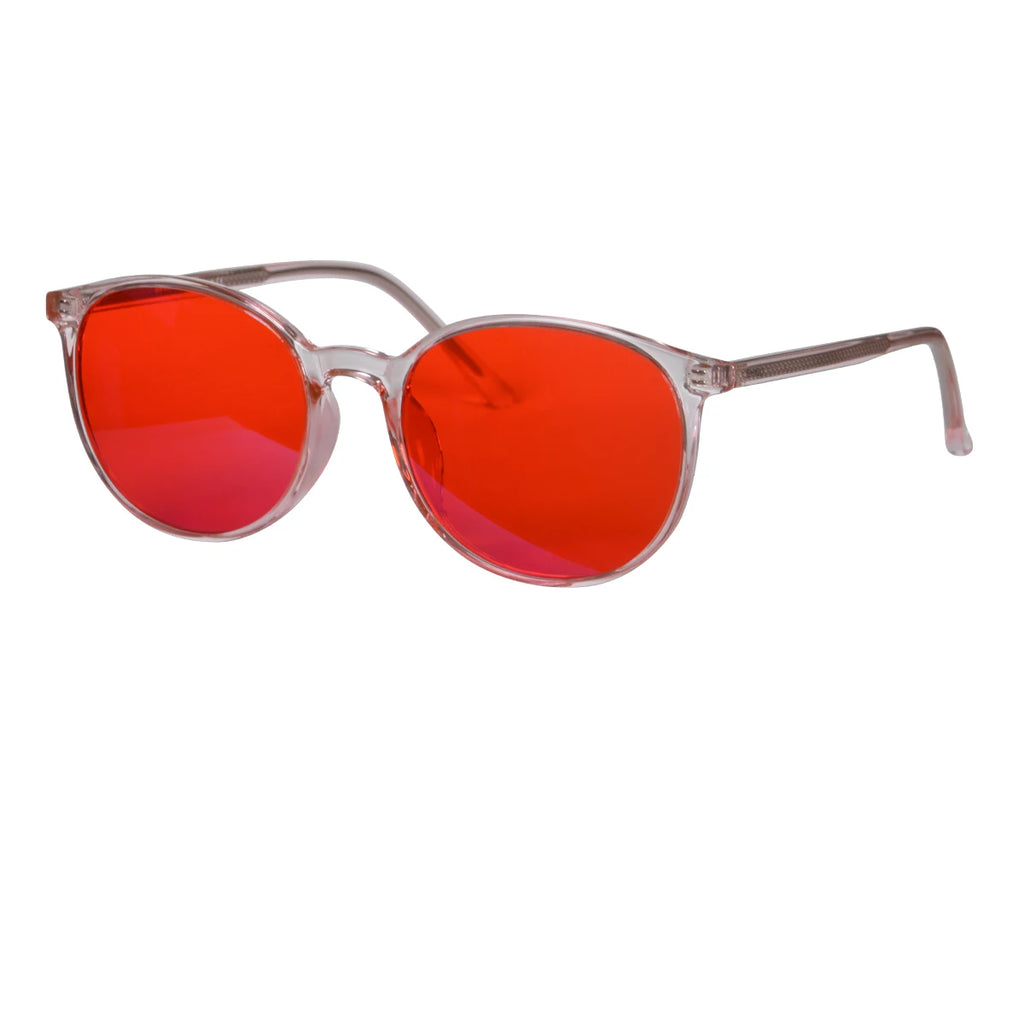 red glasses red blue light glasses for better sleep blue light blocking glasses orange lenses Tr90  women eyeglasses SH2022