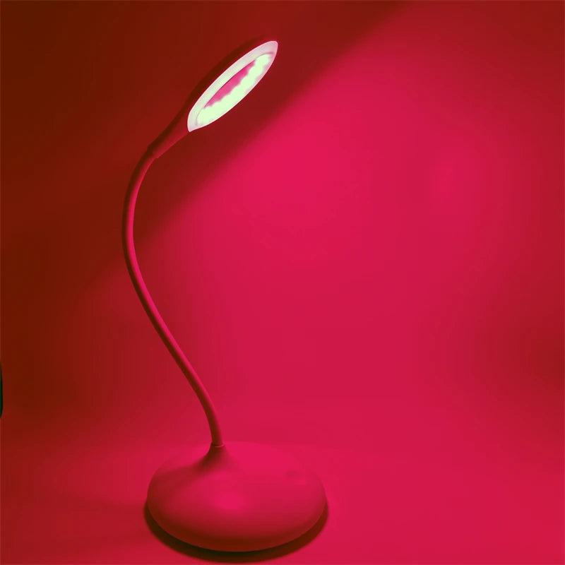 620nm Red Table Lamp Touch Sensitive With Standing Dimmable NO Blue Desk Reading Lights USB Rechargeable Migraine Relieve